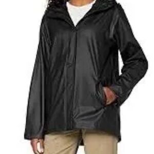 NWT Helly Hansen Women's Black Rain Utility Hooded Jacket. Size Small